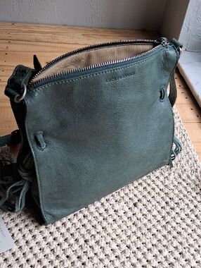 Lucky Brand Leather Crossbody Bag in Deep Green